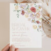 Colorful Flowers Bridal Shower Invitation, Bridal Stationery, Printable File, Edit Yourself, SH40 Colorful Flowers Bridal Shower Invitation, Bridal Stationery, Printable File, Edit Yourself, SH40
