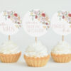 Colorful Flowers Cupcake Toppers, Bridal Shower Decoration, Printable File, Edit Yourself, SH40 Colorful Flowers Cupcake Toppers, Bridal Shower Decoration, Printable File, Edit Yourself, SH40