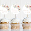 Colorful Flowers Cupcake Toppers, Bridal Shower Decoration, Printable File, Edit Yourself, SH40 Colorful Flowers Cupcake Toppers, Bridal Shower Decoration, Printable File, Edit Yourself, SH40