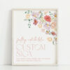 Colorful Flowers Custom Sign, Bridal Shower Sign, Printable File, Edit Yourself, SH40