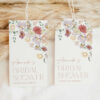 Colorful Flowers Favor Tags, Gift Tags, Party Tags, Bridal Shower, Printable File, Edit Yourself, SH40