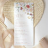 Colorful Flowers Menu, Bridal Shower Stationery, Printable File, Edit Yourself, SH40 Colorful Flowers Menu, Bridal Shower Stationery, Printable File, Edit Yourself, SH40