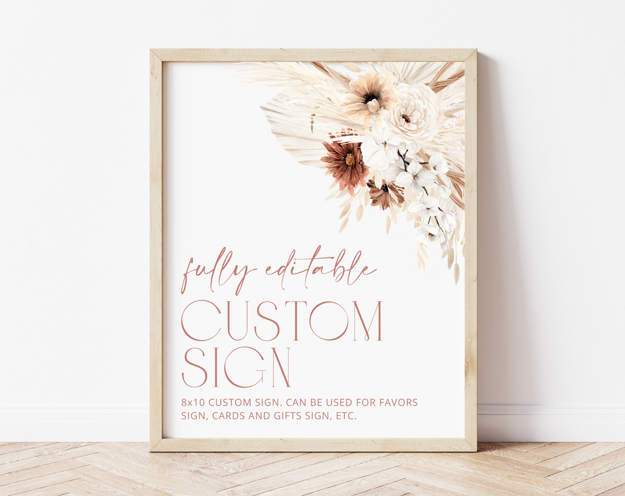Pampas Grass Terracotta Custom Sign, Bridal Shower Sign, Printable File, Edit Yourself, SH13 Pampas Grass Terracotta Custom Sign, Bridal Shower Sign, Printable File, Edit Yourself, SH13
