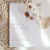 Pampas Grass Terracotta Bridal Shower Invitation, Bridal Stationery, Printable File, Edit Yourself, SH13
