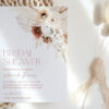Pampas Grass Terracotta Bridal Shower Invitation, Bridal Stationery, Printable File, Edit Yourself, SH13