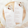Pampas Grass Terracotta Menu, Bridal Shower Stationery, Printable File, Edit Yourself, SH13 Pampas Grass Terracotta Menu, Bridal Shower Stationery, Printable File, Edit Yourself, SH13