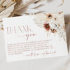 Pampas Grass Terracotta Thank You Card, Bridal Shower Stationery, Printable File, Edit Yourself, SH13 Pampas Grass Terracotta Thank You Card, Bridal Shower Stationery, Printable File, Edit Yourself, SH13