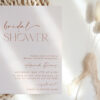Minimal Boho Bridal Shower Invitation, Bridal Stationery, Printable File, Edit Yourself, SH21