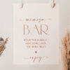 Minimal Boho Mimosa Bar Sign, Bridal Shower Sign, Printable File, Edit Yourself, SH21