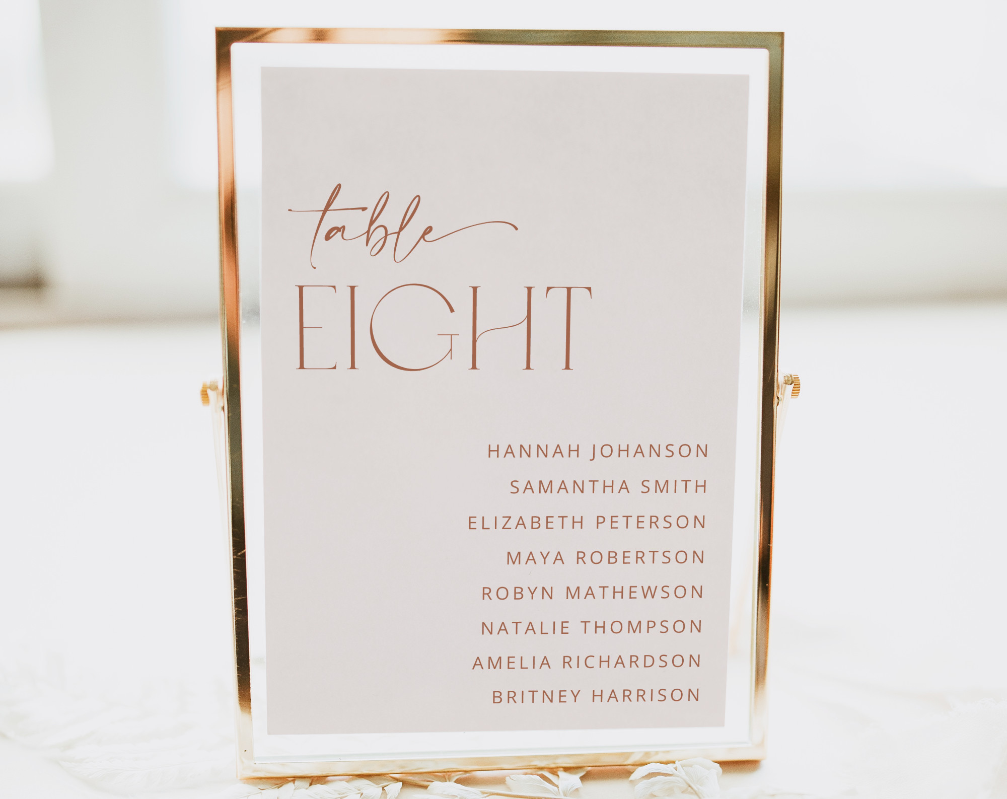 Minimal Boho Table Number Sign, Bridal Shower Sign, Printable File, Edit Yourself, SH21