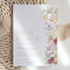 Colorful Flowers Bridal Shower Invite, Bridal Stationery, Printable File, Edit Yourself, SH40