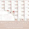 Colorful Flowers Bridal Shower Games Bundle, Set of 30 Games, Printable File, Edit Yourself, SH40