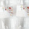 Colorful Flowers Water Bottle Labels, Bridal Shower Decoration, Printable File, Edit Yourself, SH40
