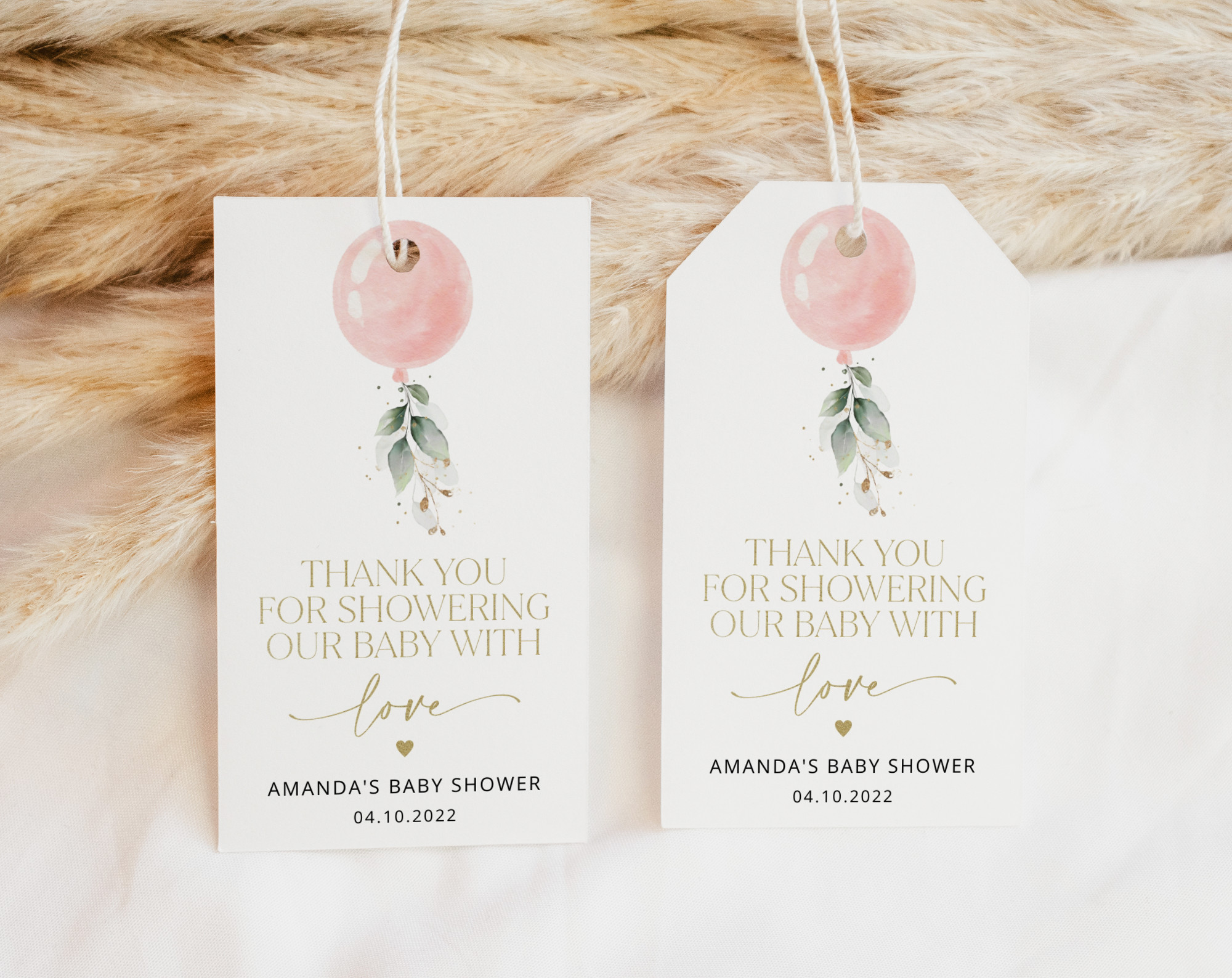 pink-balloon-favor-tags-gift-tags-baby-shower for Bridal Shower Tags Free Printable Pink Balloon Favor Tags - Gift Tags - Baby Shower for Bridal Shower Tags Free Printable