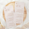 Minimal Boho Menu, Bridal Shower Stationery, Printable File, Edit Yourself, SH21