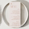 Minimal Boho Menu, Bridal Shower Stationery, Printable File, Edit Yourself, SH21