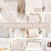 Minimal Boho Bridal Shower Bundle, Printable File, Edit Yourself, SH21