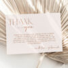 Minimal Boho Thank You Card, Bridal Shower Stationery, Printable File, Edit Yourself, SH21 Minimal Boho Thank You Card, Bridal Shower Stationery, Printable File, Edit Yourself, SH21
