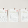 Pink Balloon Baby Shower Games, Set of 3 Games, Advice Predictions Wishes, Girl Baby Shower, Printable File, Edit Yourself, SH14