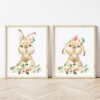 Little Bunny Pink Flowers Nursery Wall Art, Nursery Prints, Girl Nursery Decor, Printable File, SH05 Little Bunny Pink Flowers Nursery Wall Art, Nursery Prints, Girl Nursery Decor, Printable File, SH05