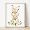 Little Bunny Pink Flowers Nursery Wall Art, Nursery Prints, Girl Nursery Decor, Printable File, SH05 Little Bunny Pink Flowers Nursery Wall Art, Nursery Prints, Girl Nursery Decor, Printable File, SH05
