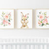 Cute Bunny Pink Flowers Nursery Wall Art, Nursery Prints, Girl Nursery Decor, Printable File, SH05 Cute Bunny Pink Flowers Nursery Wall Art, Nursery Prints, Girl Nursery Decor, Printable File, SH05