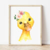 Pink Flowers Duck Nursery Prints, Farm Animals, Nursery Wall Art, Girl Nursery Decor, Printable File, SH06 Pink Flowers Duck Nursery Prints, Farm Animals, Nursery Wall Art, Girl Nursery Decor, Printable File, SH06