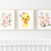 Pink Flowers Duck Nursery Prints, Farm Animals, Nursery Wall Art, Girl Nursery Decor, Printable File, SH06 Pink Flowers Duck Nursery Prints, Farm Animals, Nursery Wall Art, Girl Nursery Decor, Printable File, SH06