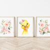 Pink Flowers Duck Nursery Prints, Farm Animals, Nursery Wall Art, Girl Nursery Decor, Printable File, SH06 Pink Flowers Duck Nursery Prints, Farm Animals, Nursery Wall Art, Girl Nursery Decor, Printable File, SH06