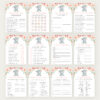 Little Elephant Baby Shower Games Bundle, Set of 35 Games, Girl Baby Shower, Printable File, Edit Yourself, SH07