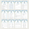 Baby Elephant Baby Shower Games Bundle, Set of 35 Games, Boy Baby Shower, Printable File, Edit Yourself, SH08