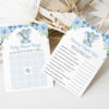 Baby Elephant Baby Shower Games Bundle, Set of 35 Games, Boy Baby Shower, Printable File, Edit Yourself, SH08