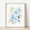 Blue Flowers Nursery Prints, Nursery Wall Art, Boy Nursery Decor, Printable File, SH10