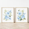 Blue Flowers Nursery Prints, Nursery Wall Art, Boy Nursery Decor, Printable File, SH10