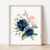 Navy and Blush Flowers Nursery Prints, Nursery Wall Art, Gender Neutral Nursery, Printable File, SH10 Navy and Blush Flowers Nursery Prints, Nursery Wall Art, Gender Neutral Nursery, Printable File, SH10