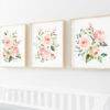 Pink Flowers Nursery Prints, Nursery Wall Art, Girl Nursery Decor, Printable File, SH10 Pink Flowers Nursery Prints, Nursery Wall Art, Girl Nursery Decor, Printable File, SH10