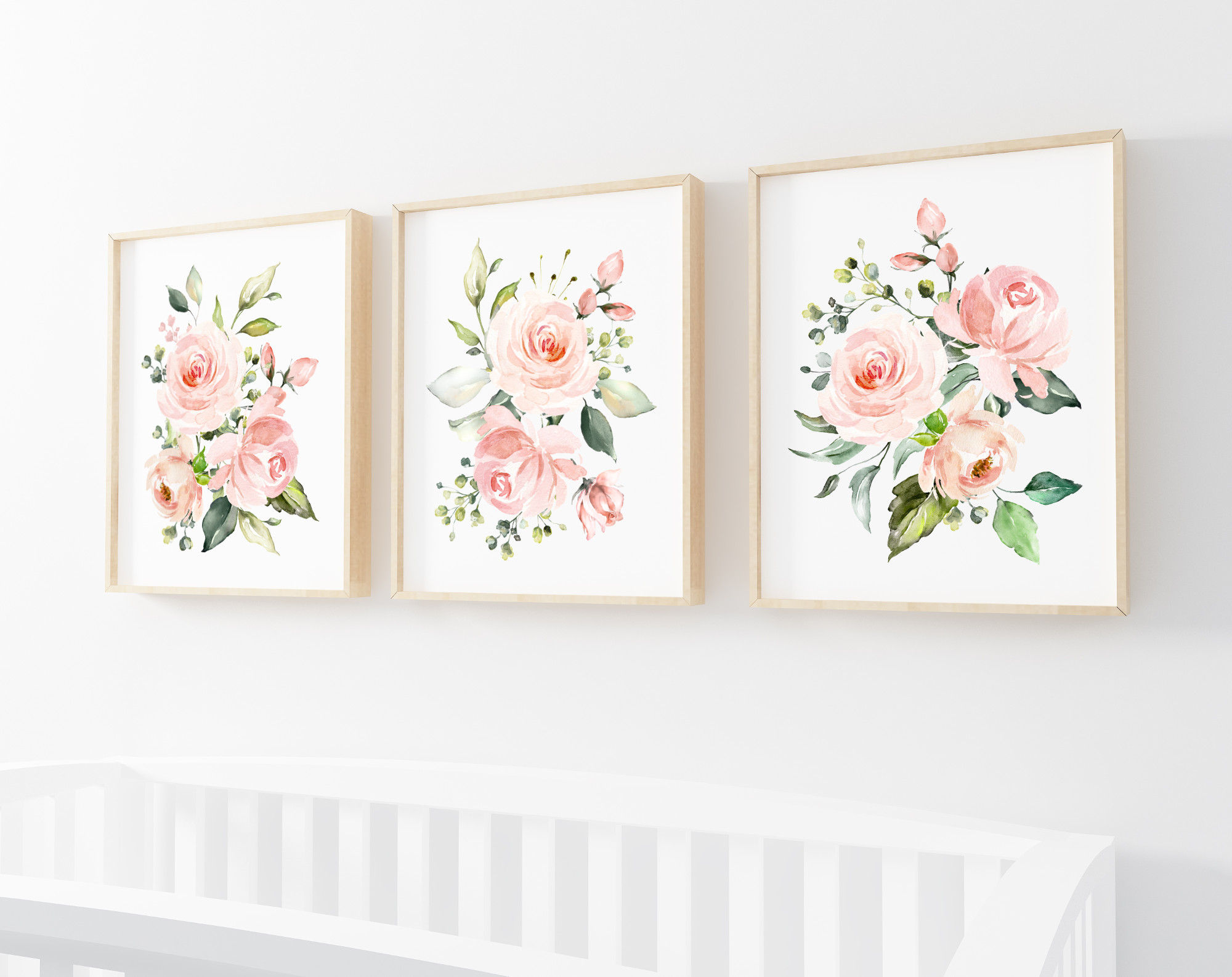 Pink Flowers Nursery Prints, Nursery Wall Art, Girl Nursery Decor, Printable File, SH10 Pink Flowers Nursery Prints, Nursery Wall Art, Girl Nursery Decor, Printable File, SH10