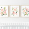 Pink Flowers Nursery Prints, Nursery Wall Art, Girl Nursery Decor, Printable File, SH10 Pink Flowers Nursery Prints, Nursery Wall Art, Girl Nursery Decor, Printable File, SH10