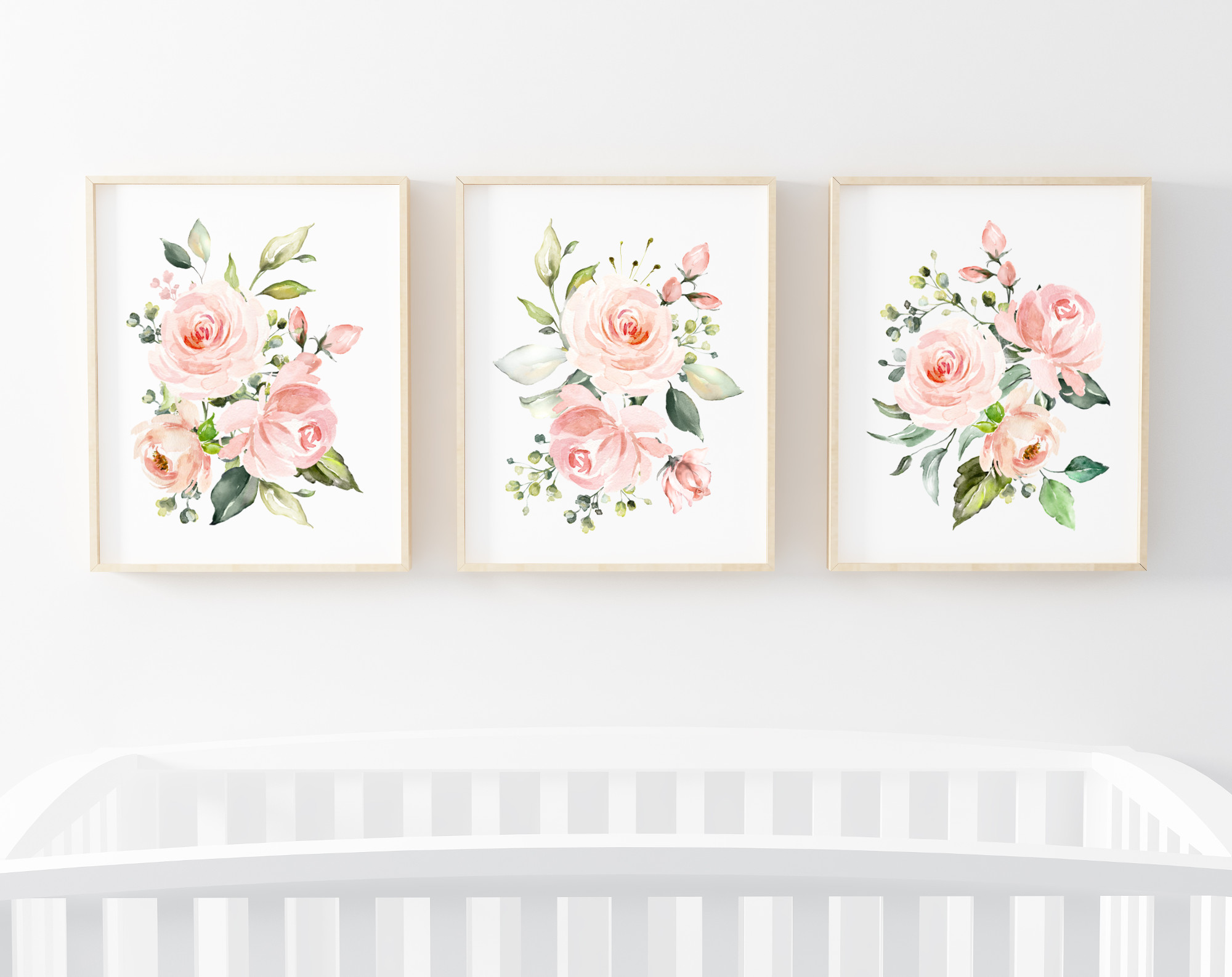 Pink Flowers Nursery Prints, Nursery Wall Art, Girl Nursery Decor, Printable File, SH10 Pink Flowers Nursery Prints, Nursery Wall Art, Girl Nursery Decor, Printable File, SH10
