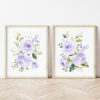 Purple Flowers Nursery Prints, Nursery Wall Art, Gender Neutral Nursery, Printable File, SH10