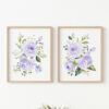 Purple Flowers Nursery Prints, Nursery Wall Art, Gender Neutral Nursery, Printable File, SH10