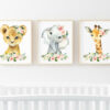 Pink Flowers Jungle Animals Nursery Prints, Nursery Wall Art, Girl Nursery Decor, Printable File, SH11 Pink Flowers Jungle Animals Nursery Prints, Nursery Wall Art, Girl Nursery Decor, Printable File, SH11