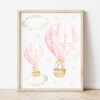 Pink Hot Air Balloon Animals Nursery Prints, Nursery Wall Art, Girl Nursery Decor, Printable File, SH20 Pink Hot Air Balloon Animals Nursery Prints, Nursery Wall Art, Girl Nursery Decor, Printable File, SH20