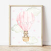 Pink Hot Air Balloon Animals Nursery Prints, Nursery Wall Art, Girl Nursery Decor, Printable File, SH20 Pink Hot Air Balloon Animals Nursery Prints, Nursery Wall Art, Girl Nursery Decor, Printable File, SH20