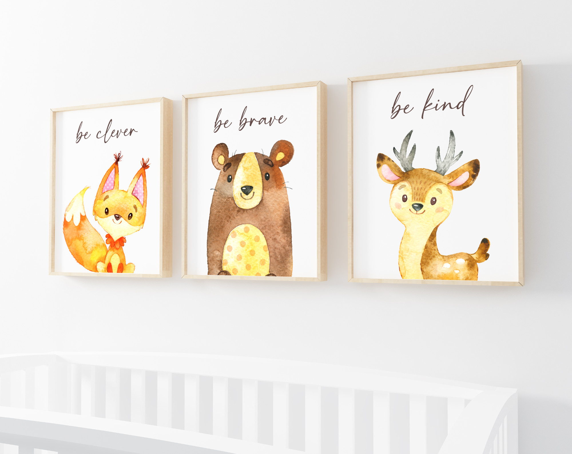 Woodland Animals Quotes Nursery Prints, Nursery Wall Art, Gender Neutral, Printable File, SH27