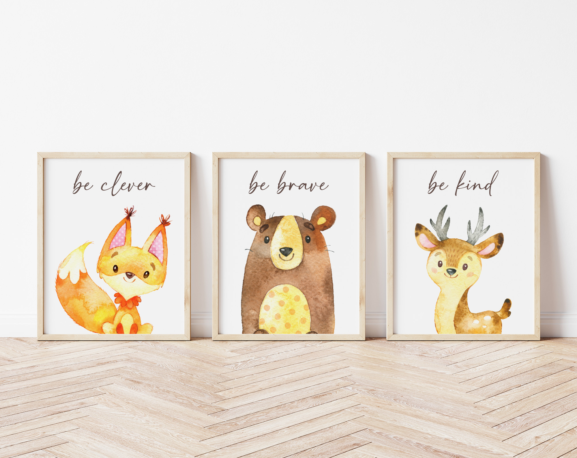 Woodland Animals Quotes Nursery Prints, Nursery Wall Art, Gender Neutral, Printable File, SH27