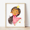 African American Princess Nursery Wall Art, Nursery Prints, Girl Nursery Decor, Printable File, SH38