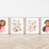 African American Princess Nursery Wall Art, Nursery Prints, Girl Nursery Decor, Printable File, SH38