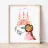 African American Princess Nursery Print, Nursery Wall Art, Girl Nursery Decor, Printable File, SH38