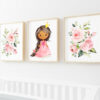 African American Princess Nursery Wall Art, Nursery Prints, Girl Nursery Decor, Printable File, SH38 African American Princess Nursery Wall Art, Nursery Prints, Girl Nursery Decor, Printable File, SH38
